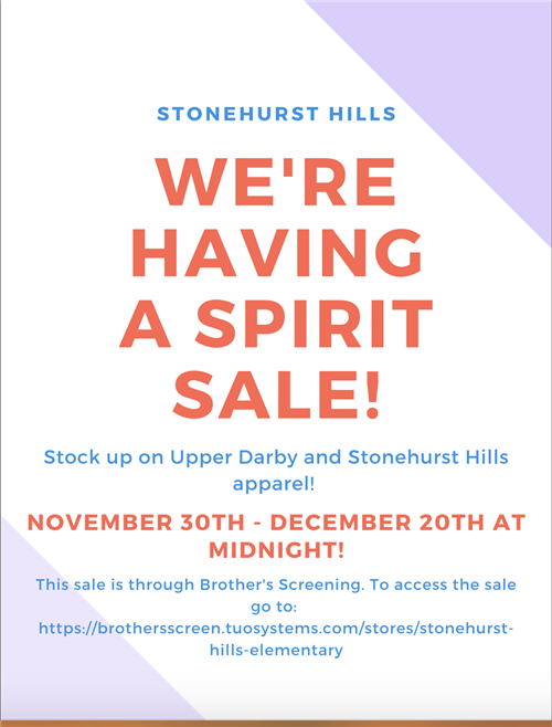 Spirit Wear Sale! 